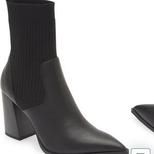 Open edit black heeled boots size 8